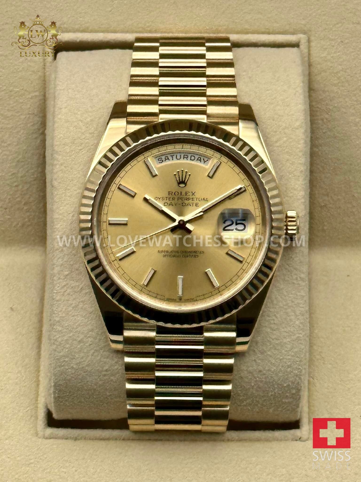 Rolex Day-Date 40mm 228238 Presidential Champagne Dial