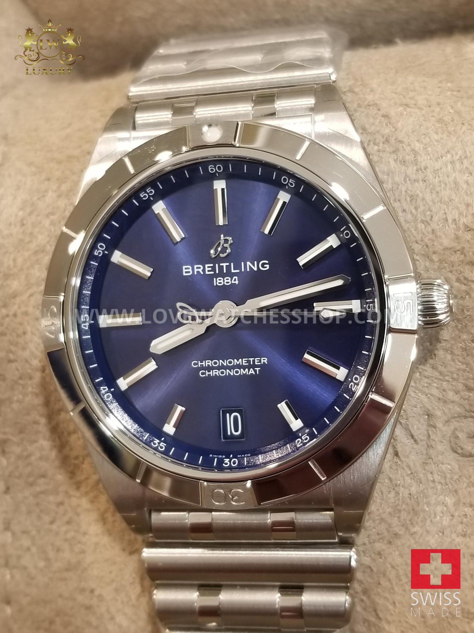 Breitling Chronomat 36 NEW UNWORN FACTORY STICKERS Chronomat Automatic 36 Blue Dial A10380101C1A1
