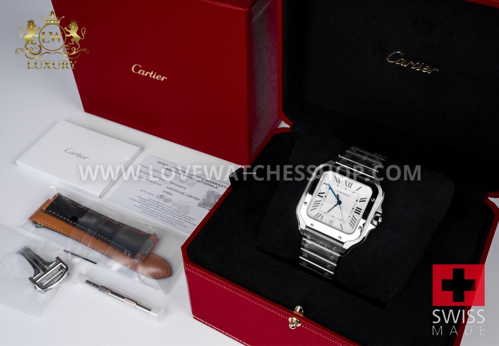 Cartier Santos NEW 2025 Santos WSSA0018 Large White Dial