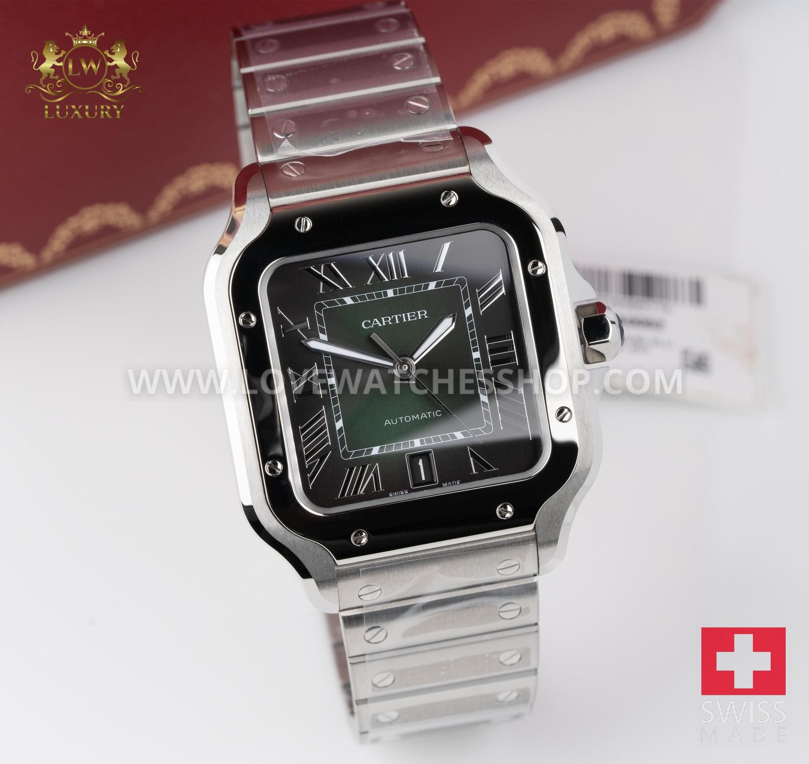 Cartier Santos NEW 2025 Santos Green Dial WSSA0062 Large Model