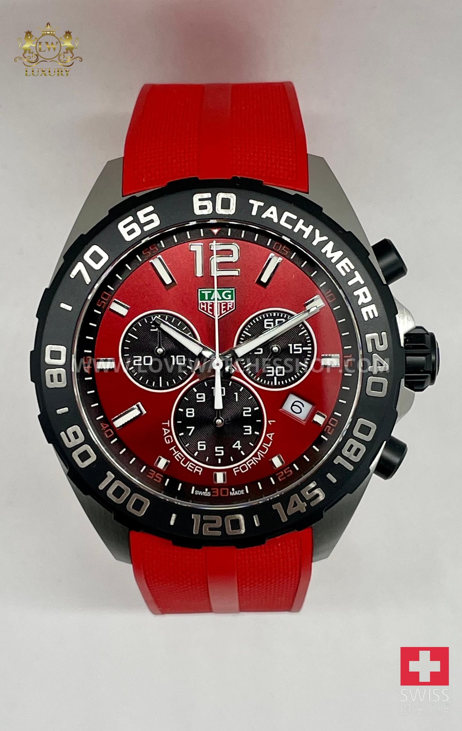 TAG Heuer Formula 1 Quartz Chronograph Red Dial 43mm Men's Watch CAZ101AN.FT8055