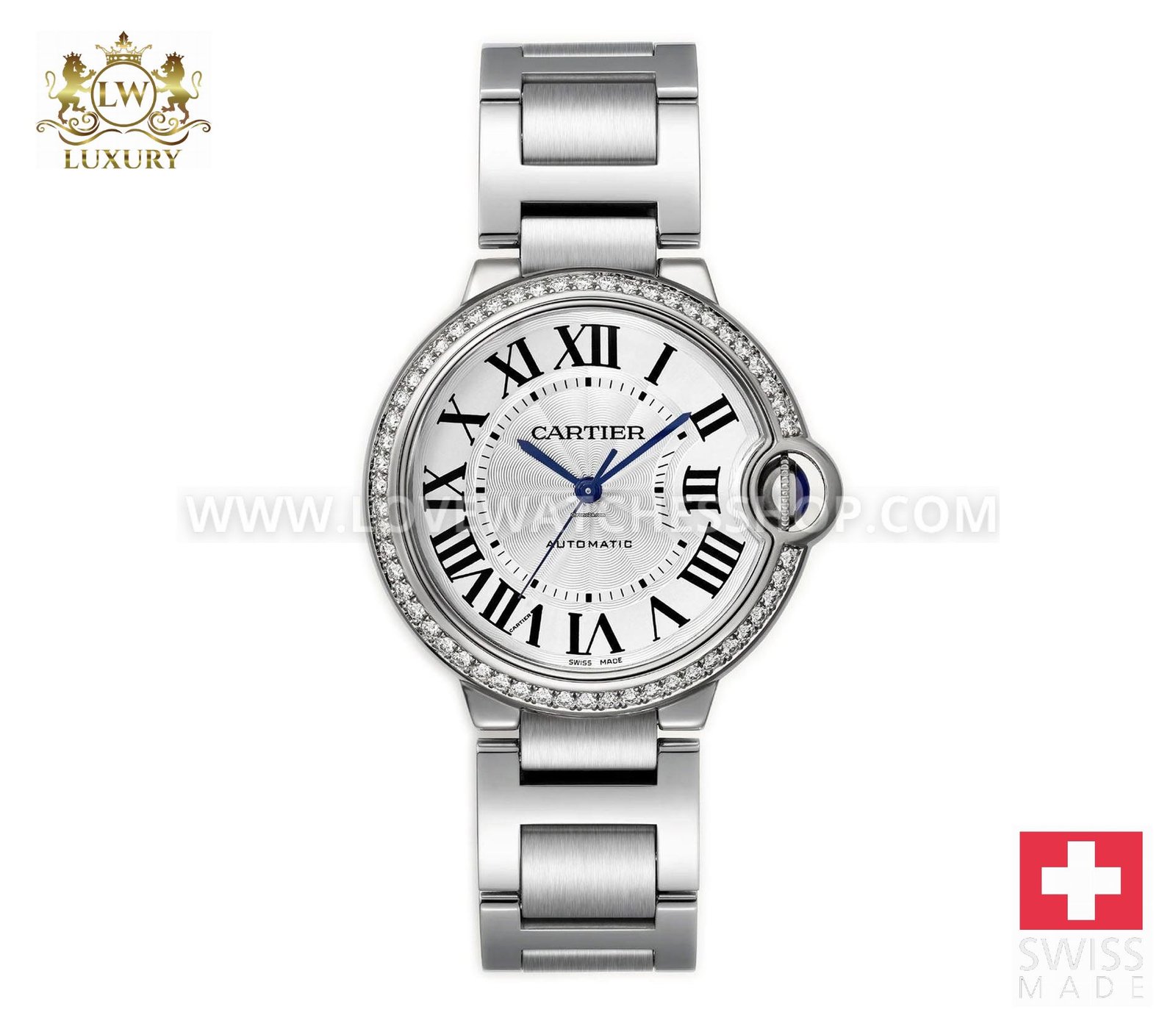 Cartier Ballon Bleu 36mm De 36mm Automatic Steel Silver Bezel Dial