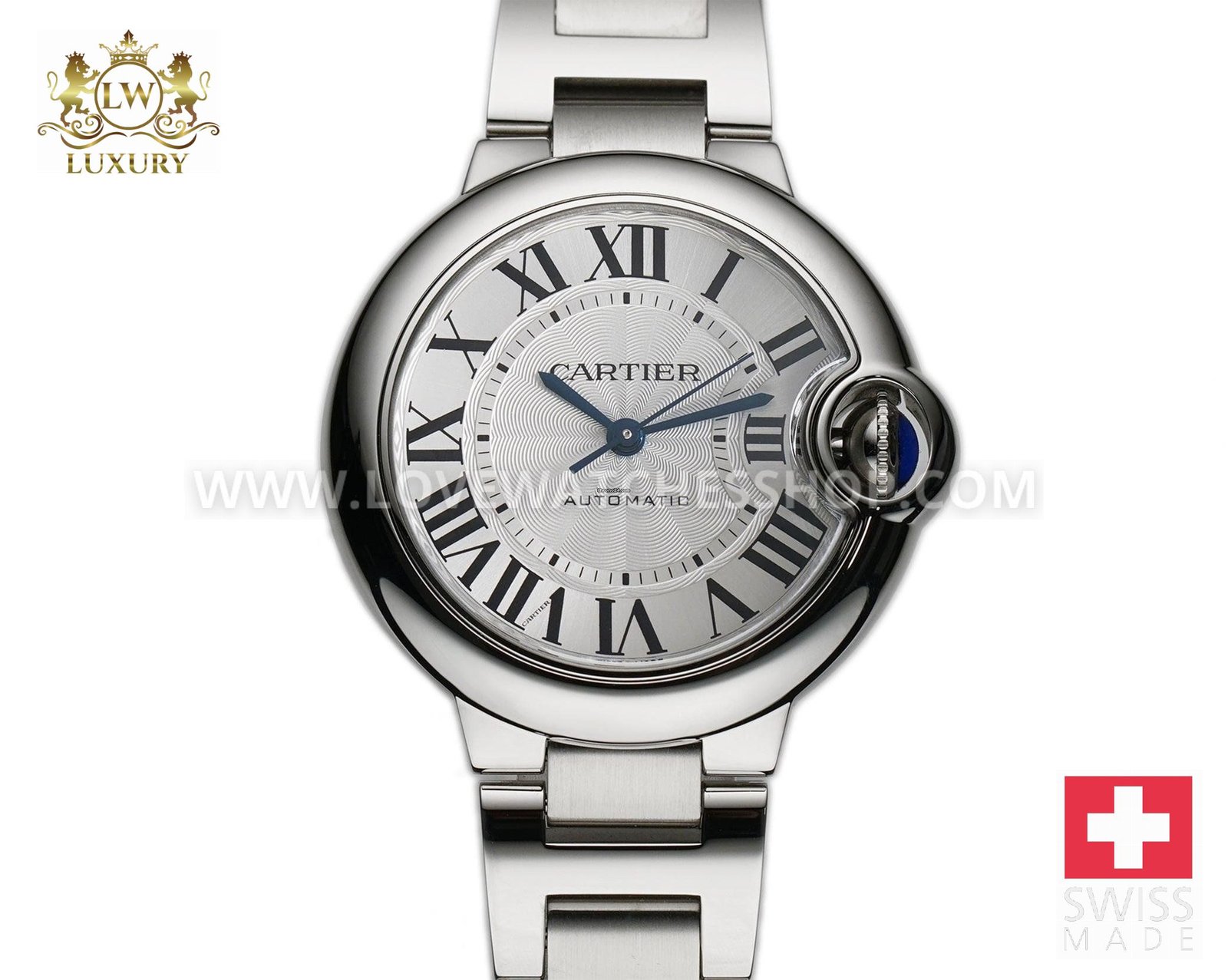 Cartier Ballon Bleu 33mm Steel Silver Dial Automatic