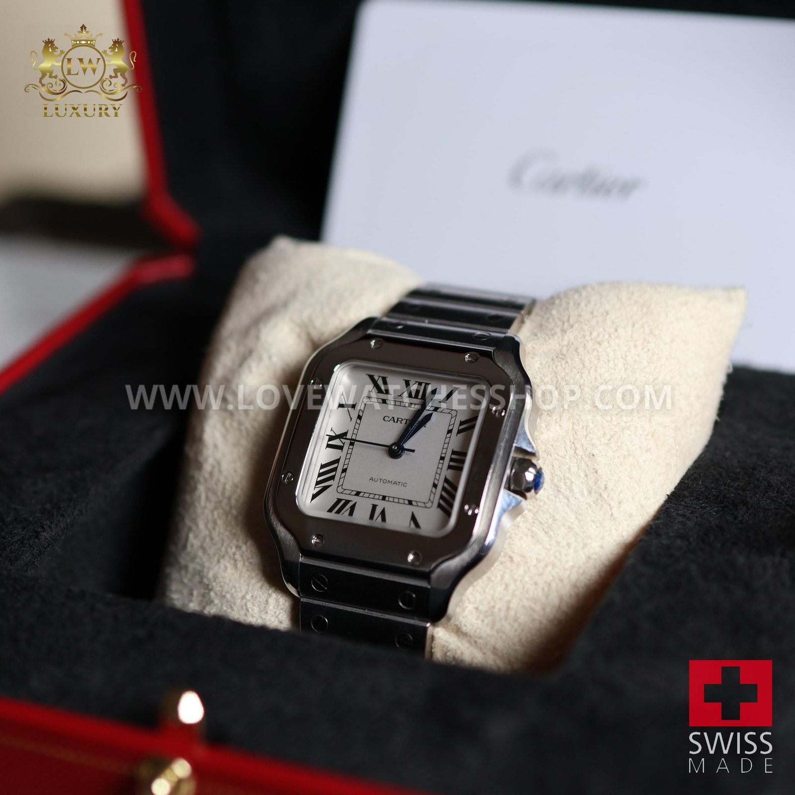 Cartier Santos De Cartier Cadran Blanc Medium
