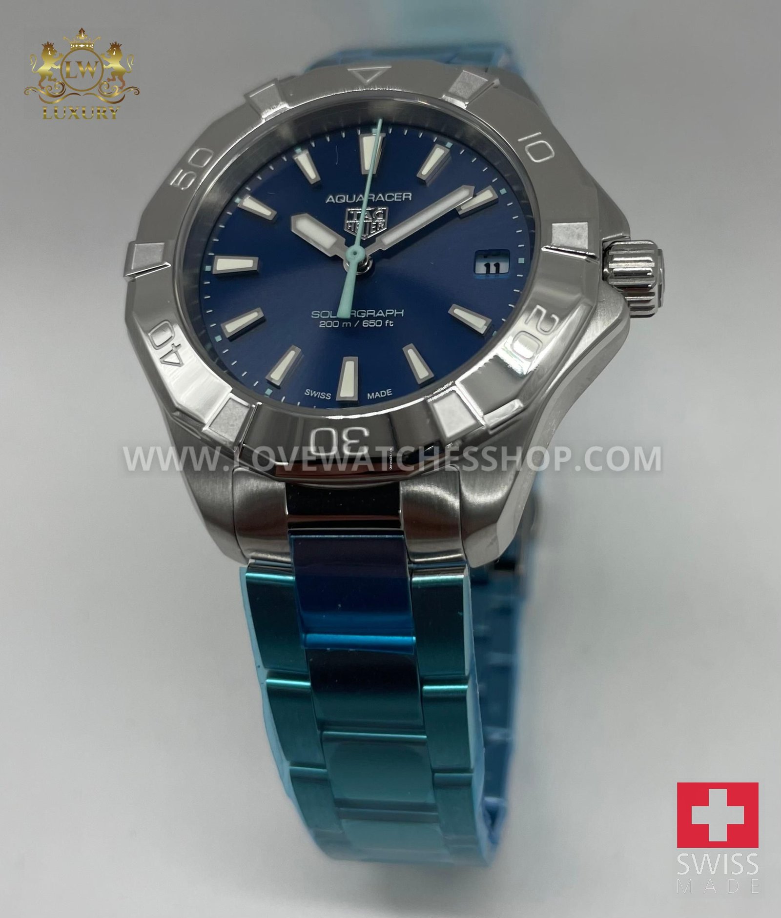 TAG Heuer Aquaracer Lady Professional 200 Solargraph Blue Dial Steel Women's WBP1311.BA0005 solar 34mm