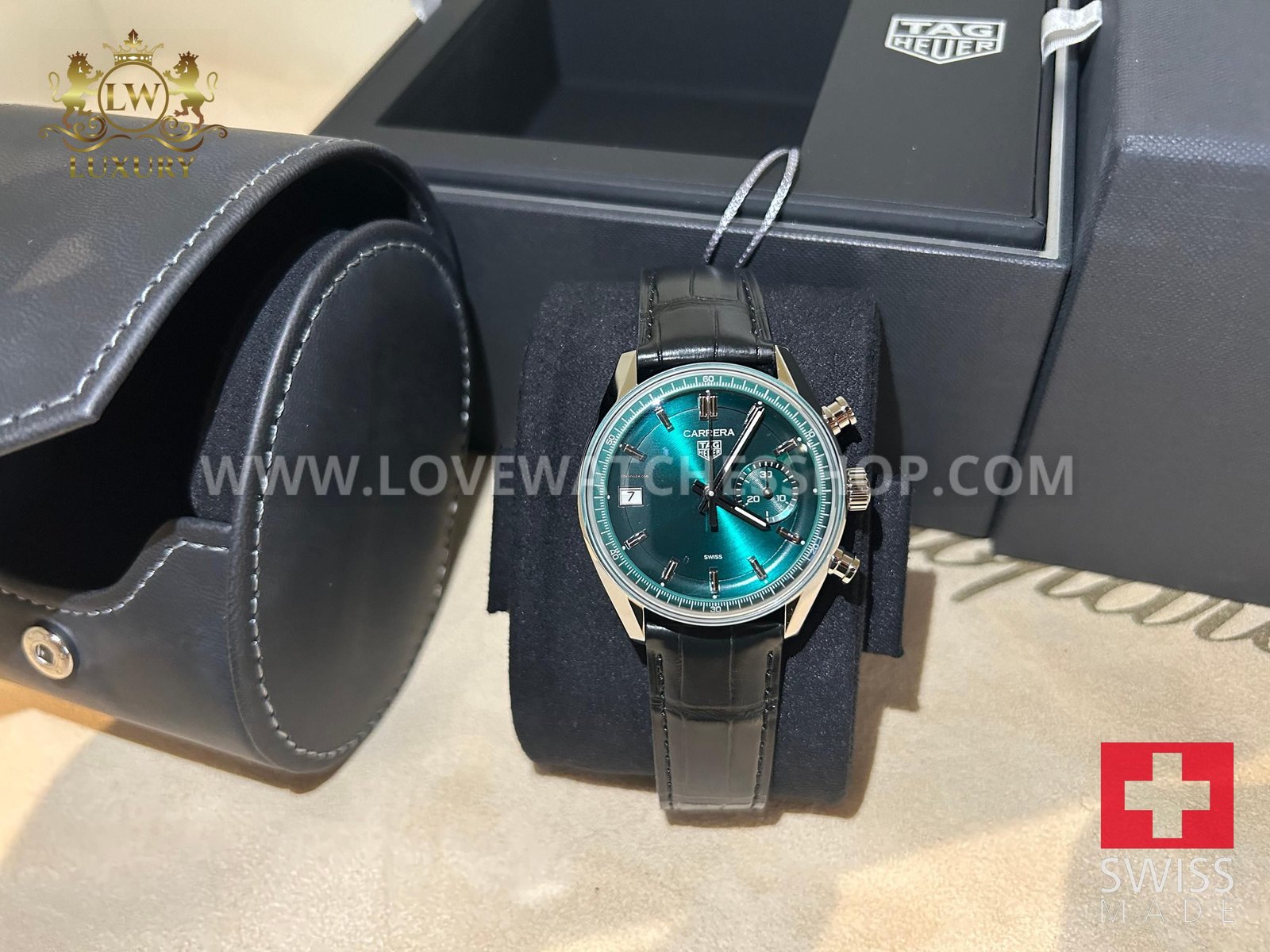 TAG Heuer Carrera Glassbox Chronograph Green Dial