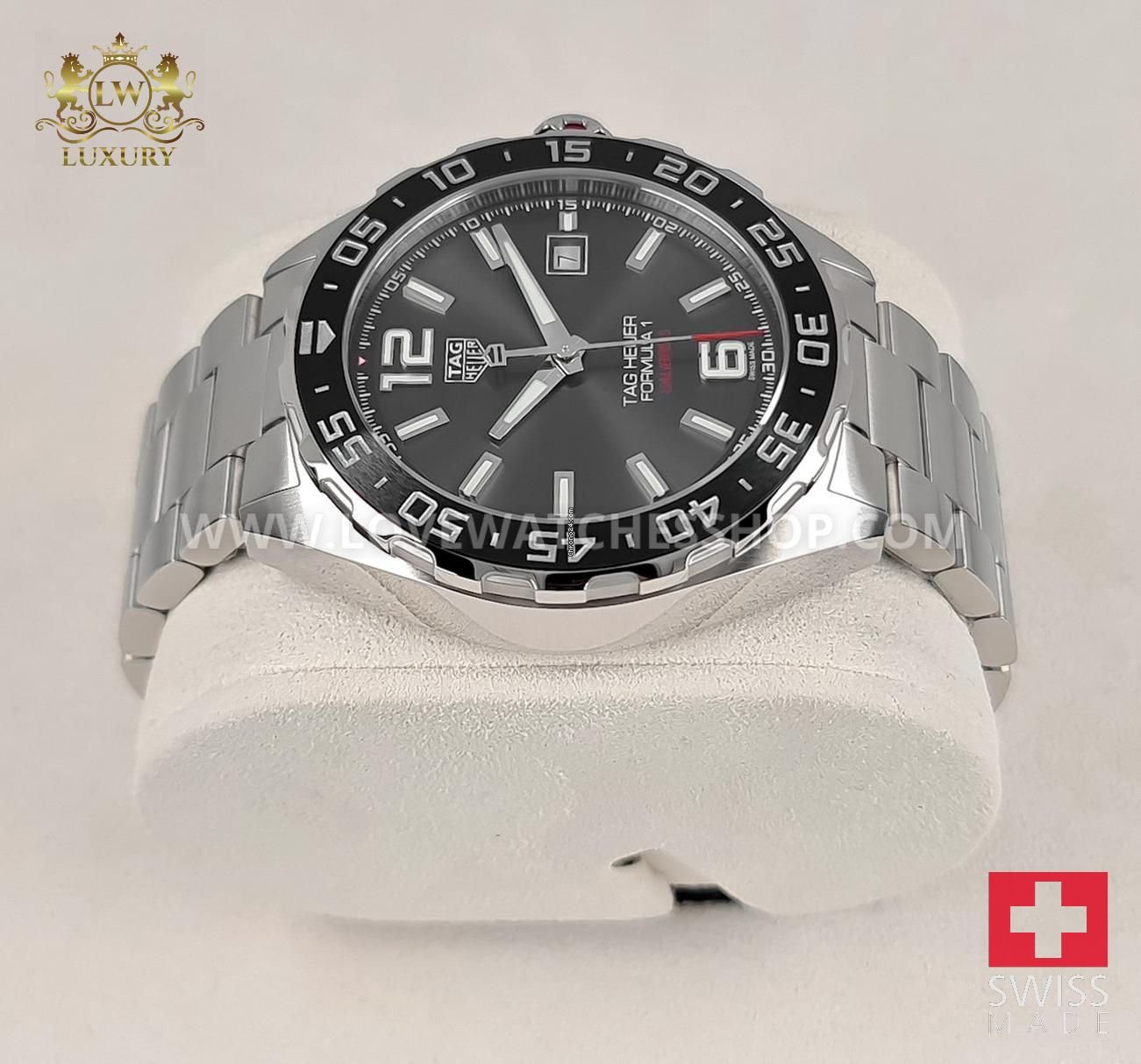 TAG Heuer Formula 1 Calibre 5 Automatic 43mm Sunray Grey Dial Ceramic Bezel Full Steel WAZ2011.BA0842