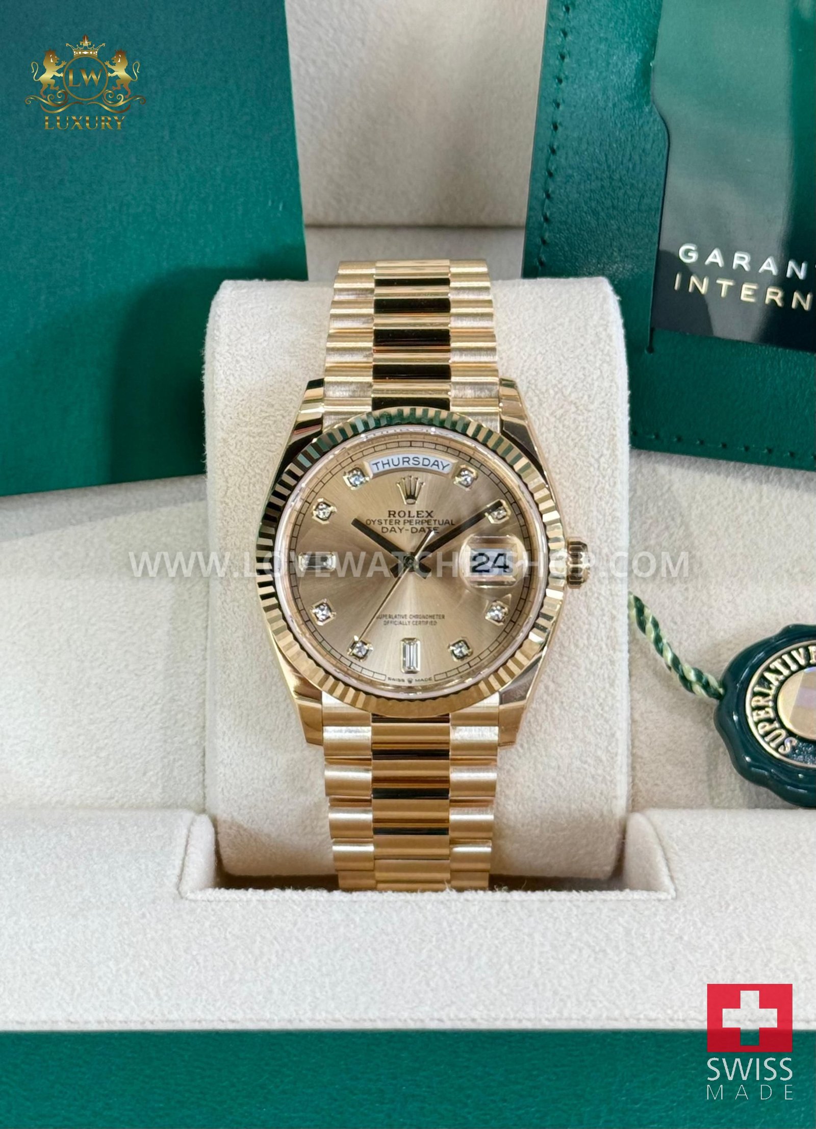 Rolex Day-Date 36 Yellow Steel Champagne Dial