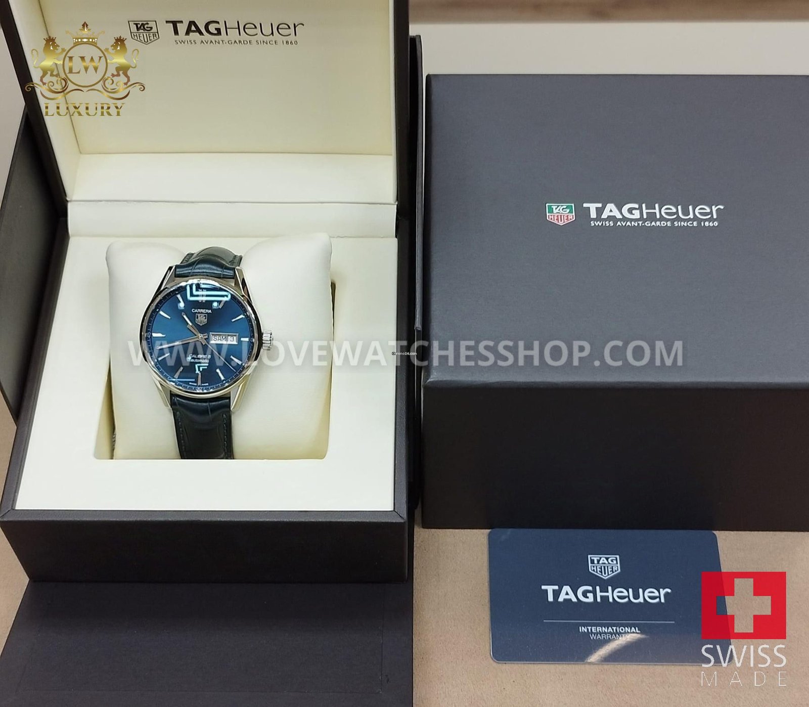 TAG Heuer Carrera Calibre 5 Day Date Calibre 5 Blue NEW WAR201E.FC6292