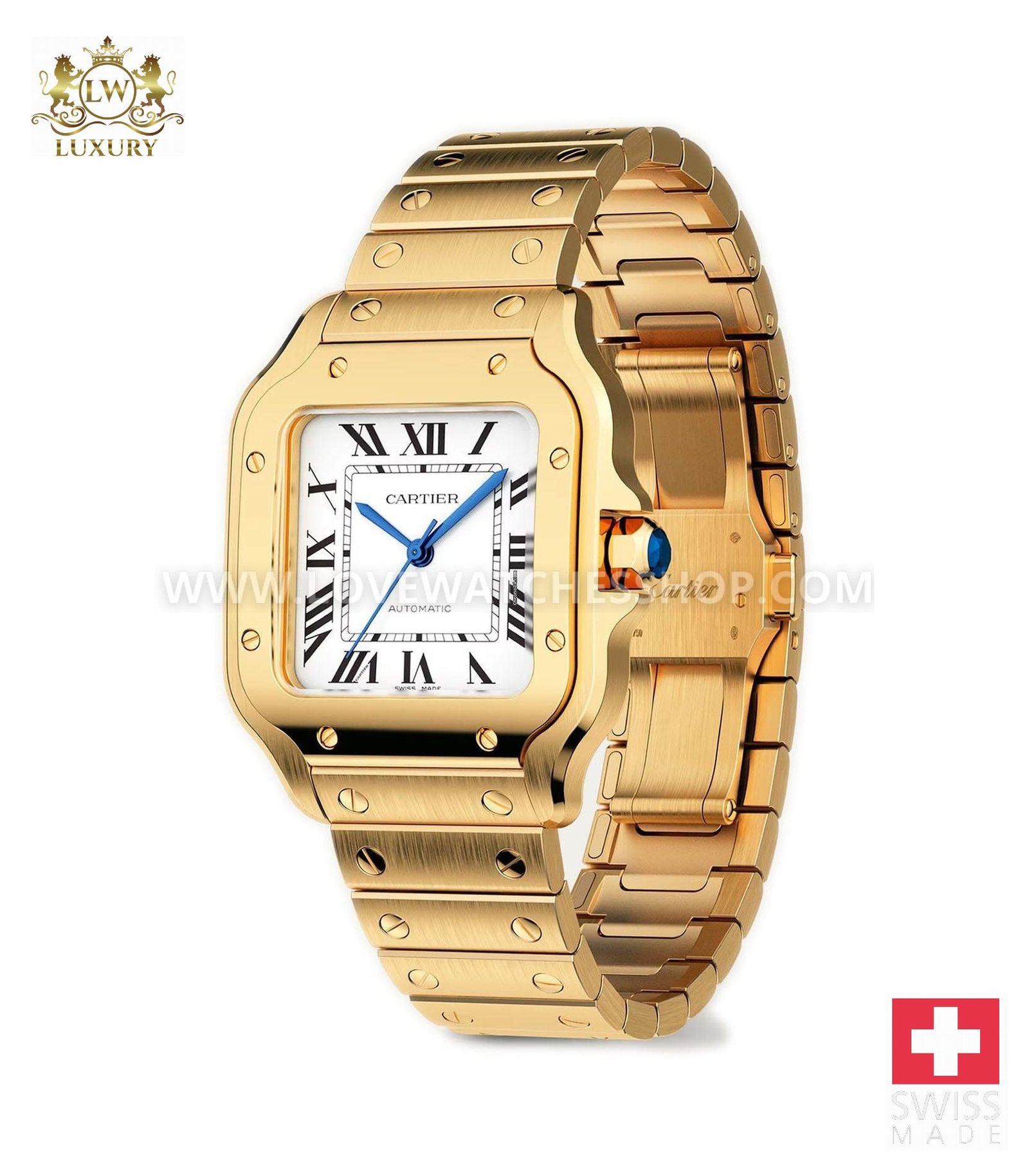Cartier Santos 35mm Medium Silver Dial Steel