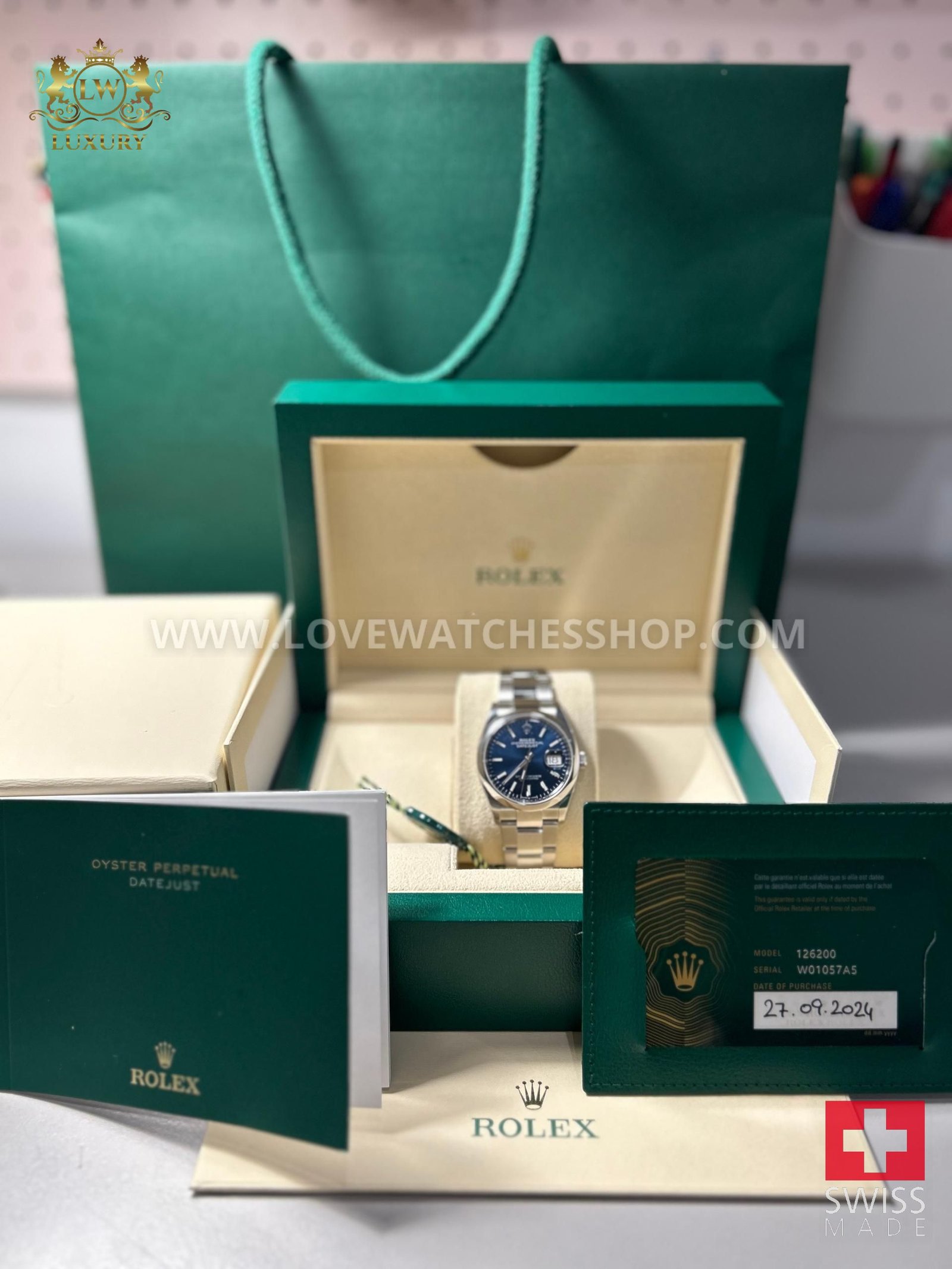 Rolex 126200 Rolex con caja y bolsa garantía de el