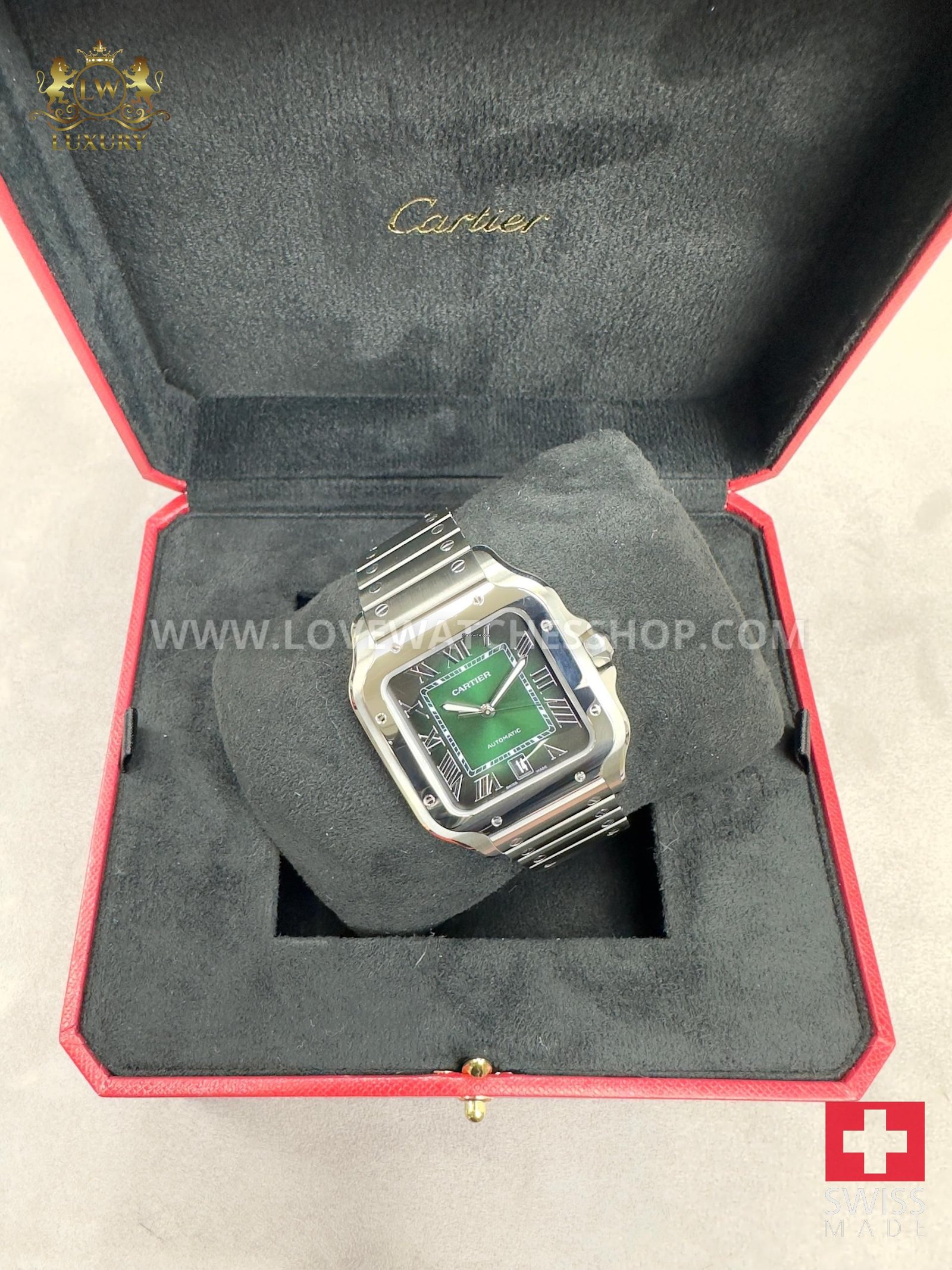 Cartier Santos de Cartier Green dial WSSA0062 2025 unworn