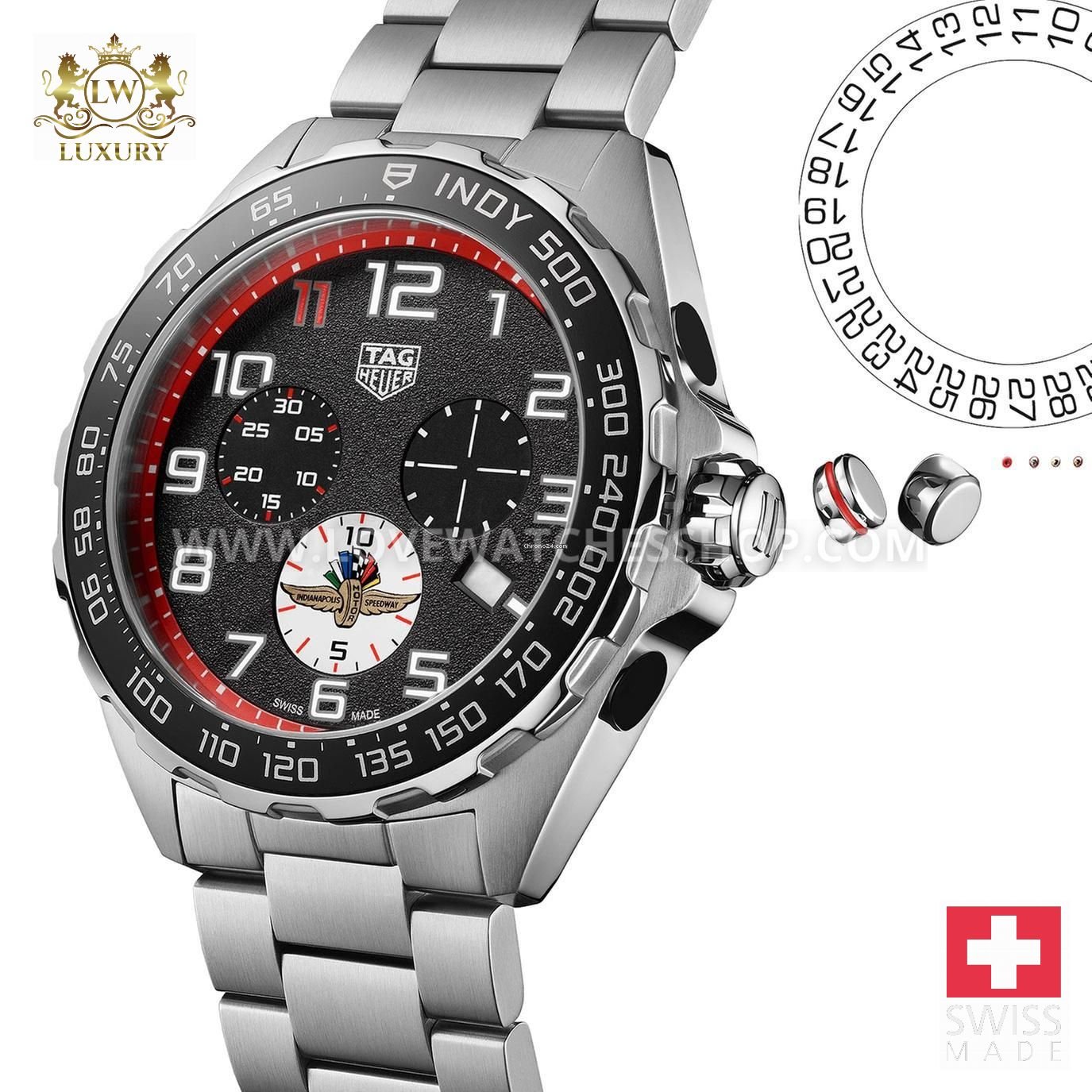TAG Heuer Formula 1 Quartz 2025 Unworn Formula 1 Chronograph x Indy 500 CAZ101AW.BA0842 box and papers