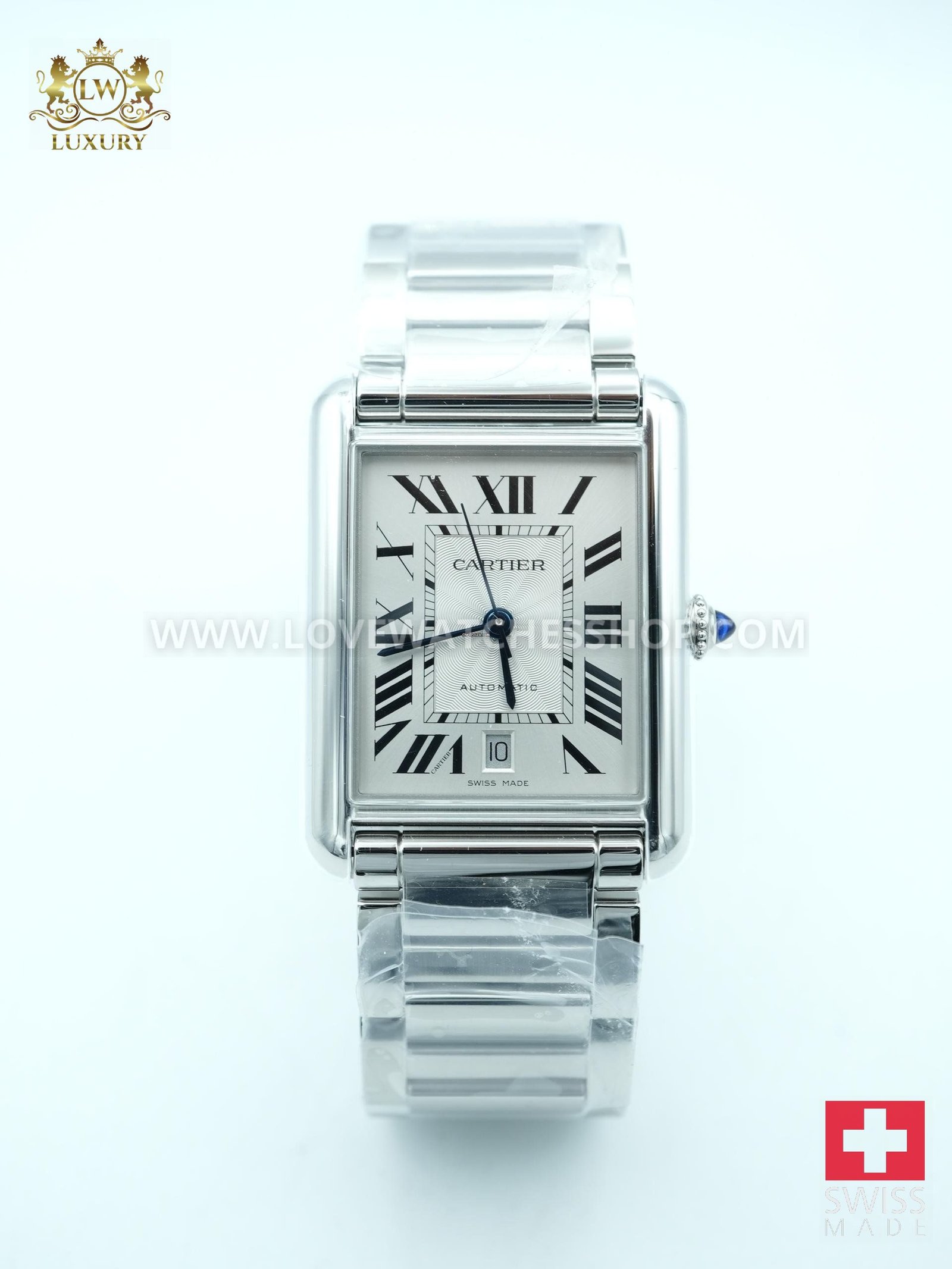 Cartier Tank WSTA0053 Tank Must De Cartier 41 mm Silver Flinque Dial Complete Set 2025