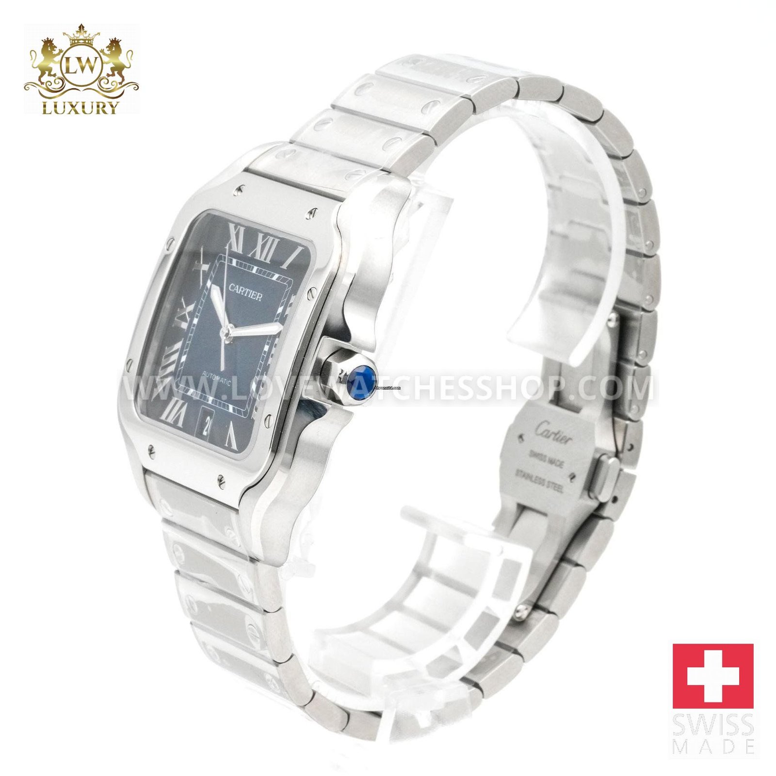 Cartier Santos De Cartier Ref. WSSA0071 - Blue Dial - NEW 2025 - Full stickers
