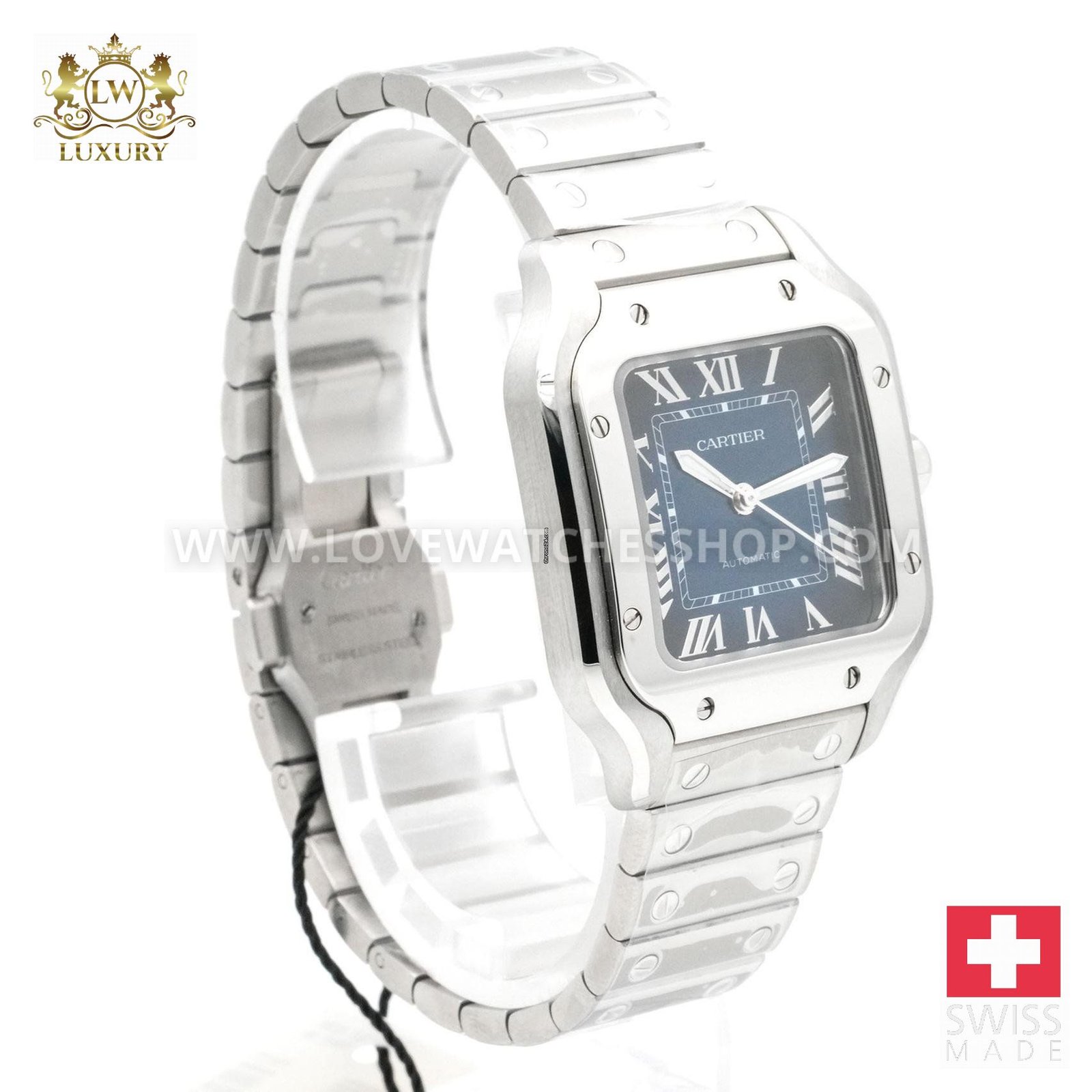 Cartier Santos De Cartier Ref. WSSA0063 - Blue Dial - 2025 NEW - FULL SET - Full stickers