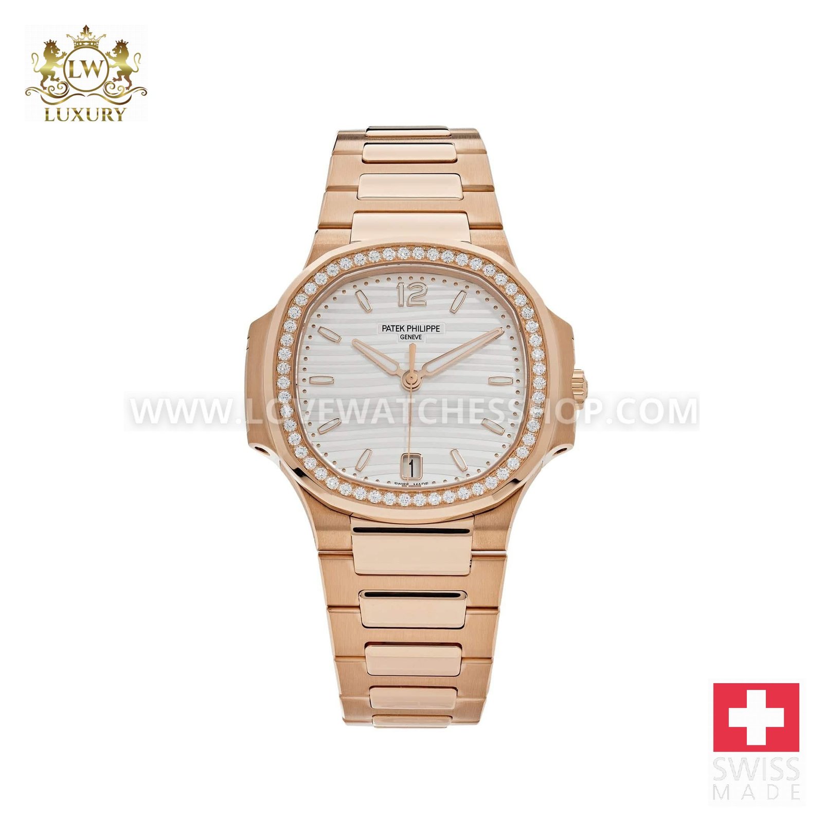 Patek Philippe Nautilus 7118/1200R-001 Ladies Automatic Rose Steel Silver Dial