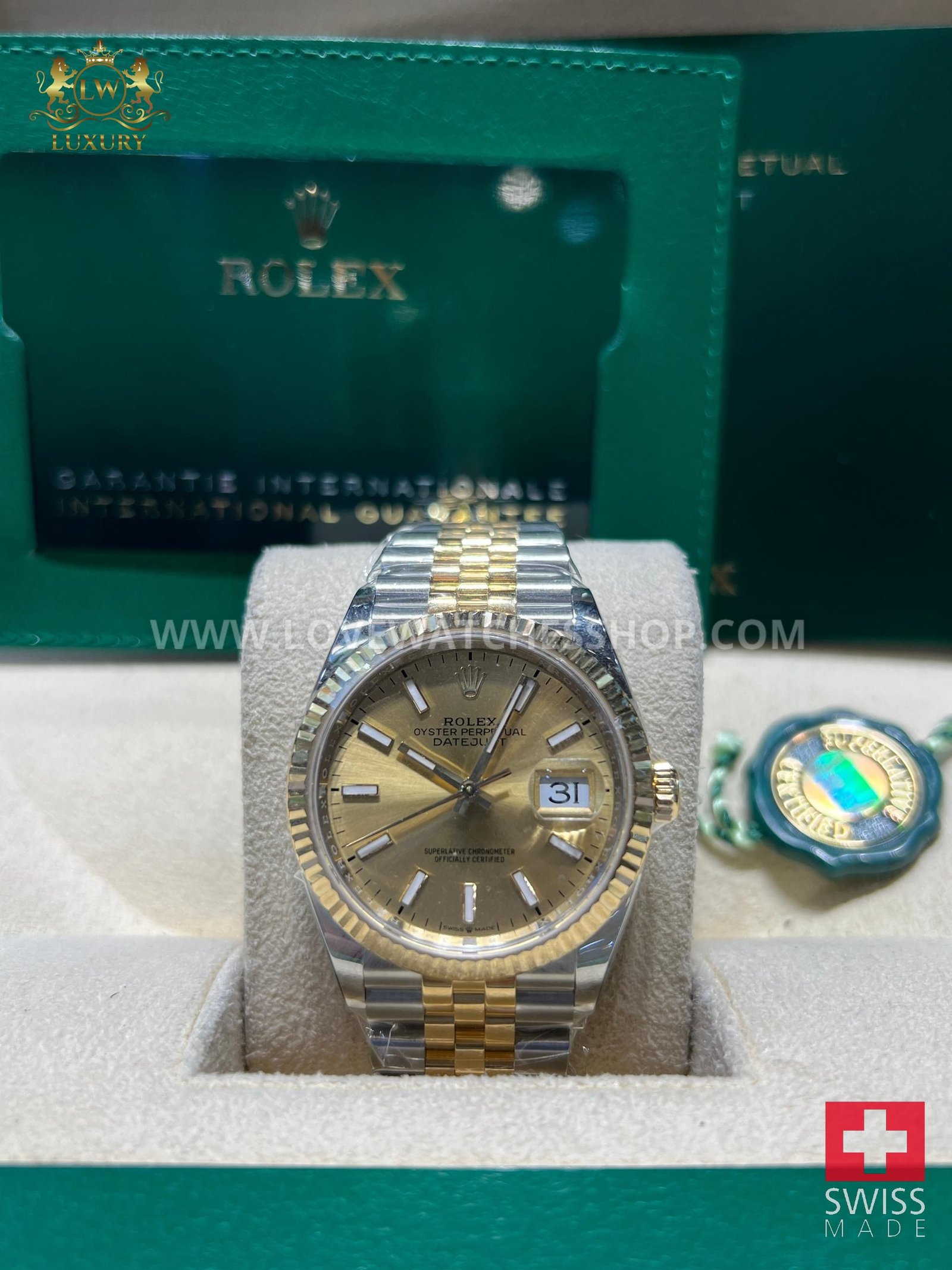 Rolex Datejust 36 126233 Datejust 36mm Steel and Yellow Steel Champ Index Jubilee