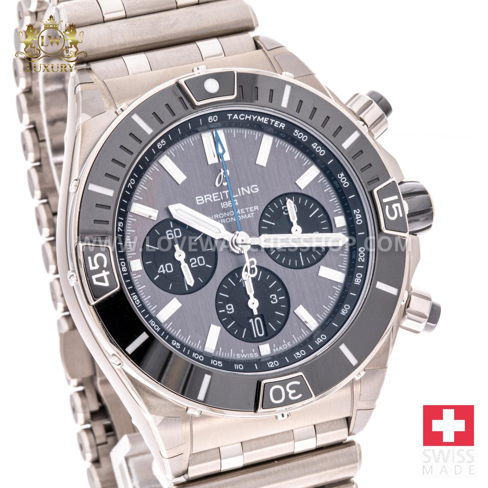 Breitling Chronomat Super Chronomat B01 44 Grey Titanium EB0136251M1E1 NEW 03/2025 Full Set Unworn
