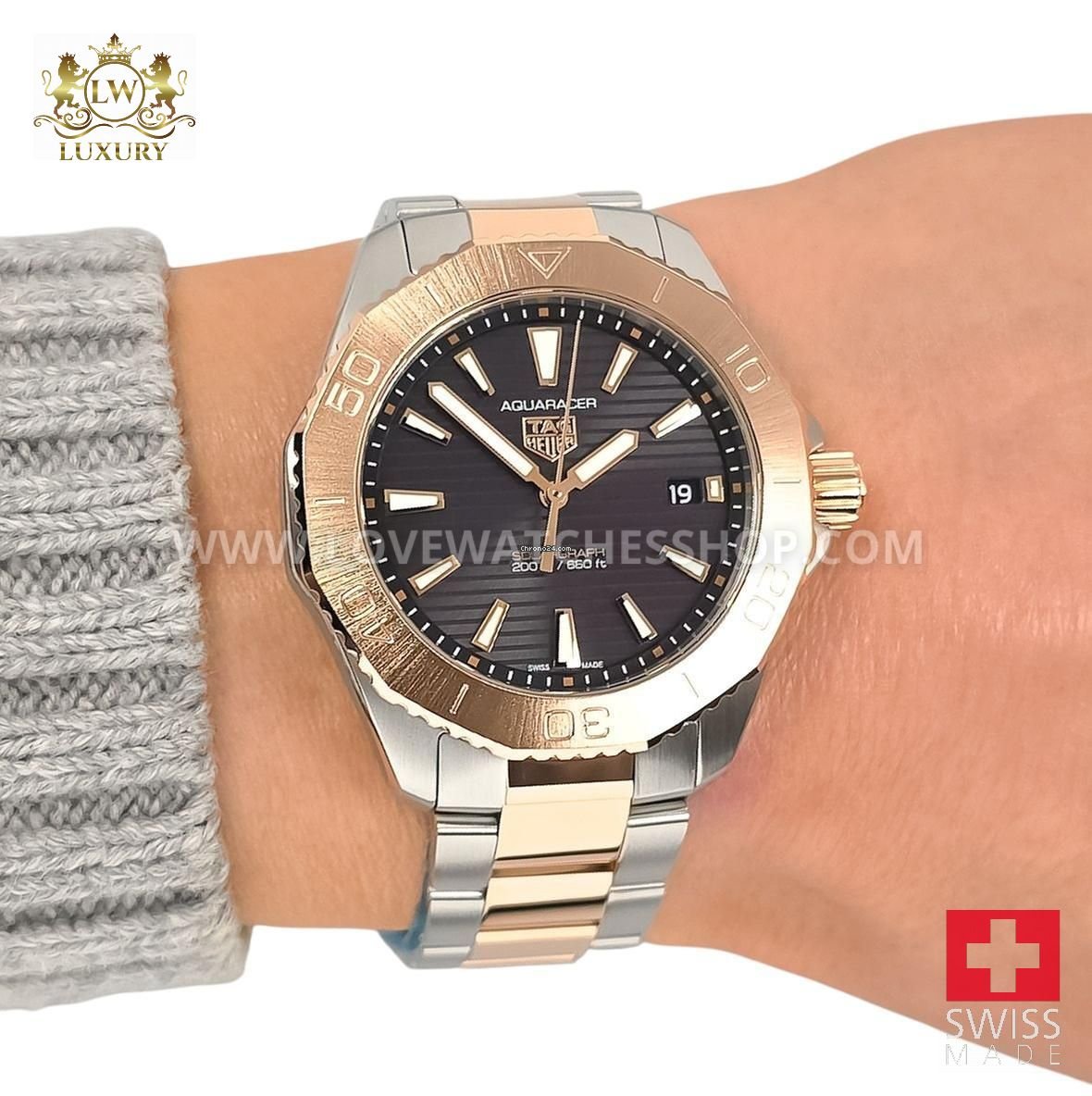 TAG Heuer Aquaracer Professional 200M Solargraph 40mm Steel Black Sunray Dial