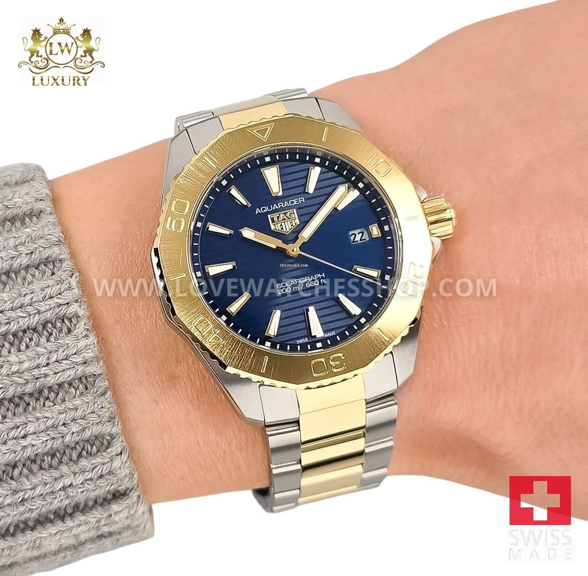 TAG Heuer Aquaracer Professional 200M Solargraph 40mm Steel  Blue Sunray Dial