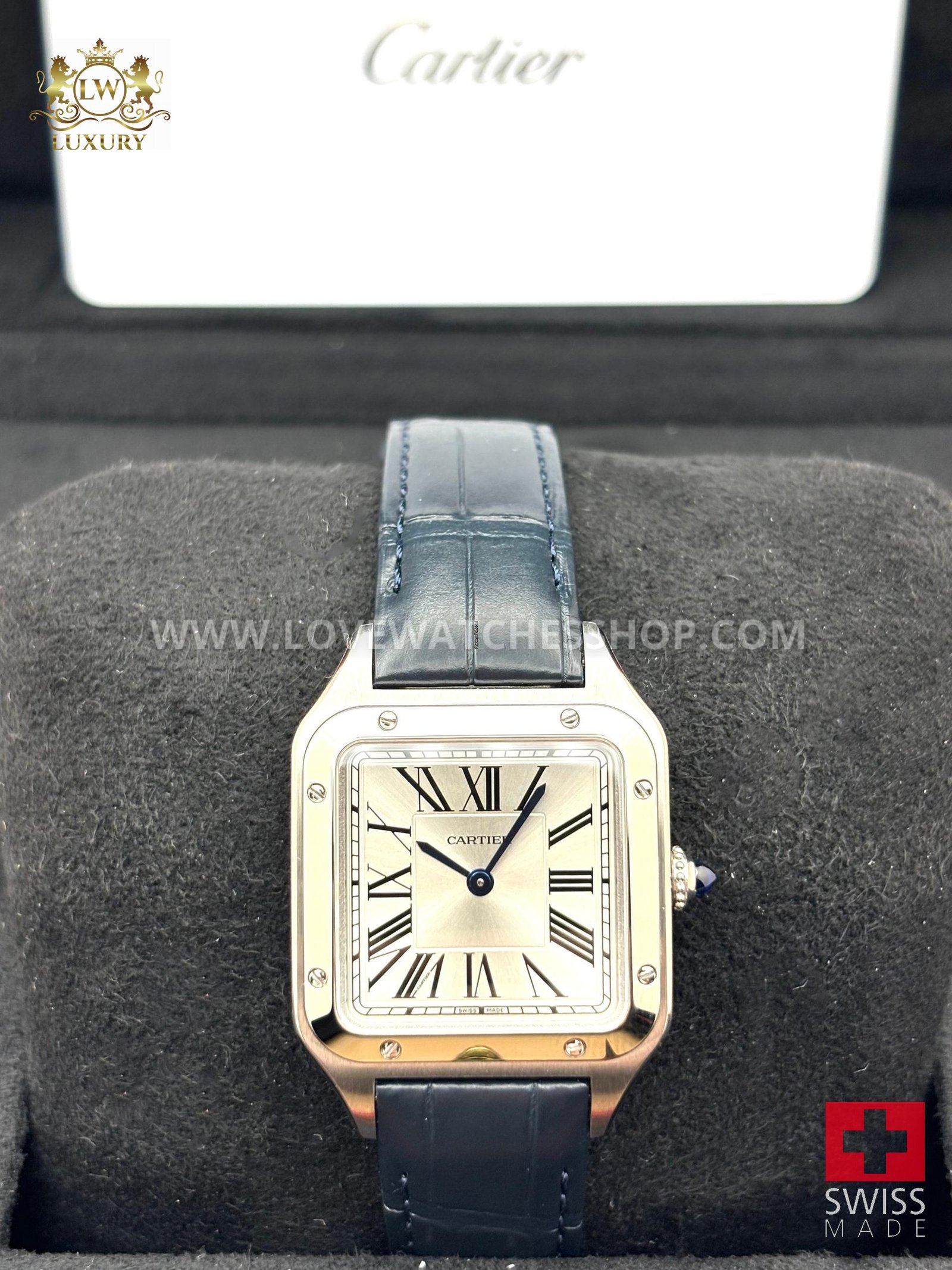 Cartier Santos Dumont Unworn Santos Dumont Small Size 38mm Silver Roman Dial Strap WSSA0086 Box & Papers 2025
