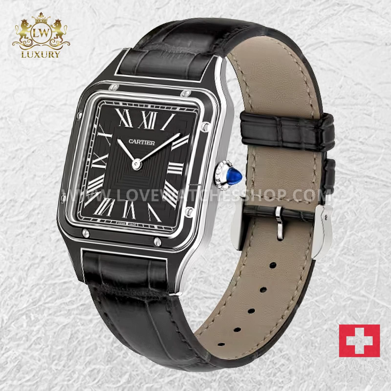 Cartier Santos Dumont Black Lacquer