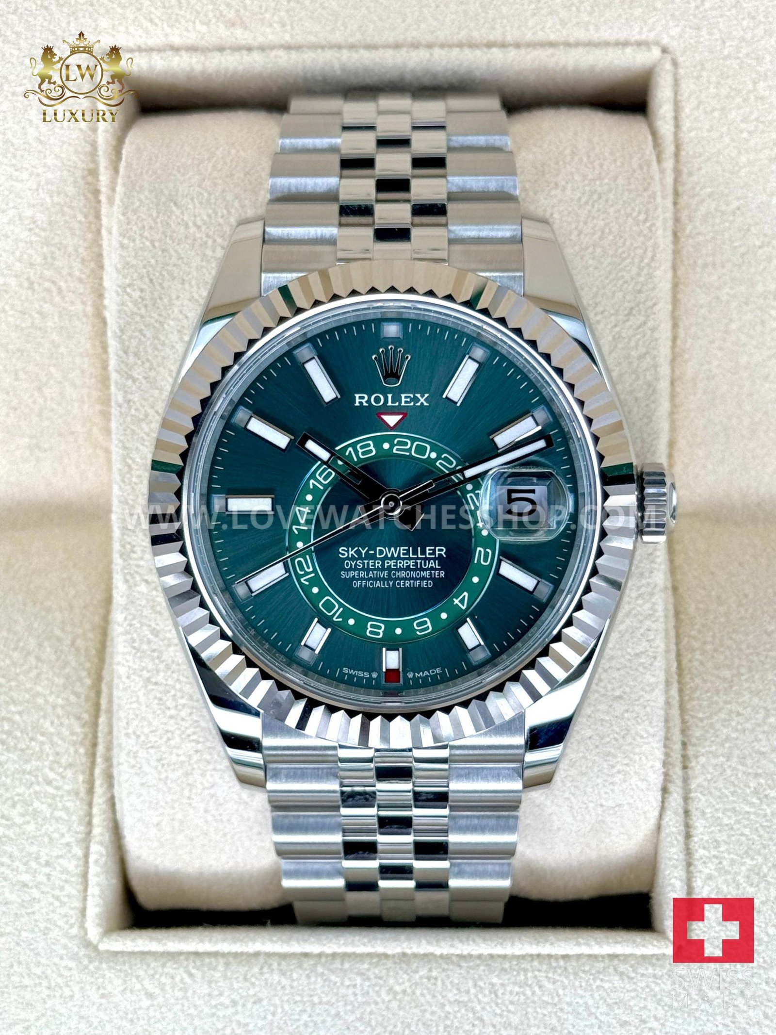 Rolex Sky-Dweller 42mm 336934 Jubilee Green Dial