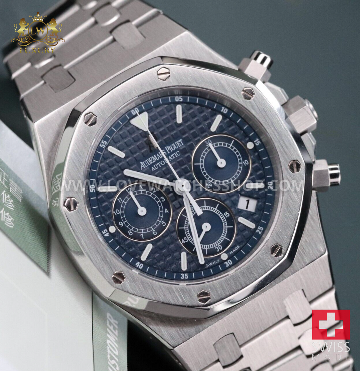 Audemars Piguet Royal Oak 39mm Blue White Dial RARE 26300ST.OO.1110ST.03 - Box & Paper