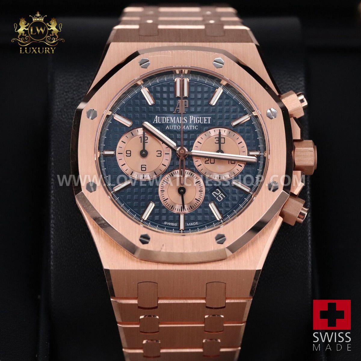 Audemars Piguet Royal Oak Rose Steel Blue Dial Bracelet 26331OR.OO.1220OR.01 size 41mm