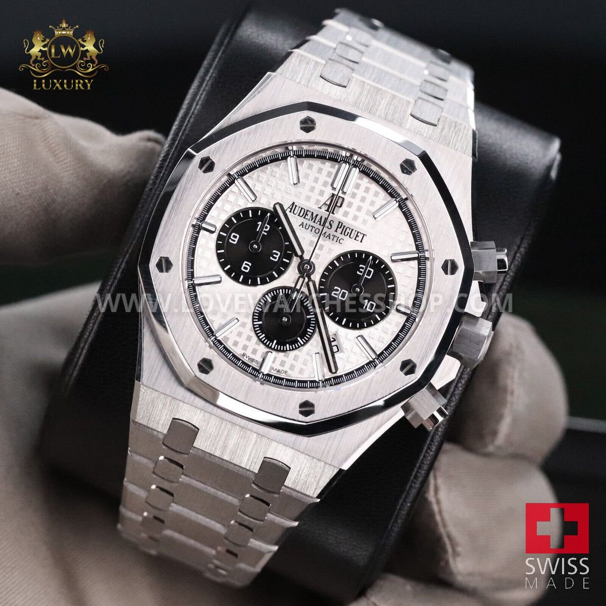Audemars Piguet Royal Oak 41mm White Dial Black Steel Panda 26331ST.OO.1220ST.03