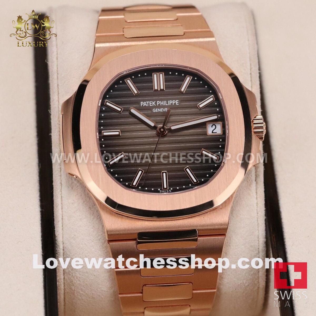 Patek Philippe Nautilus 5980-1R DISCONTINUED 40mm Rose Steel Black Dial Full Set