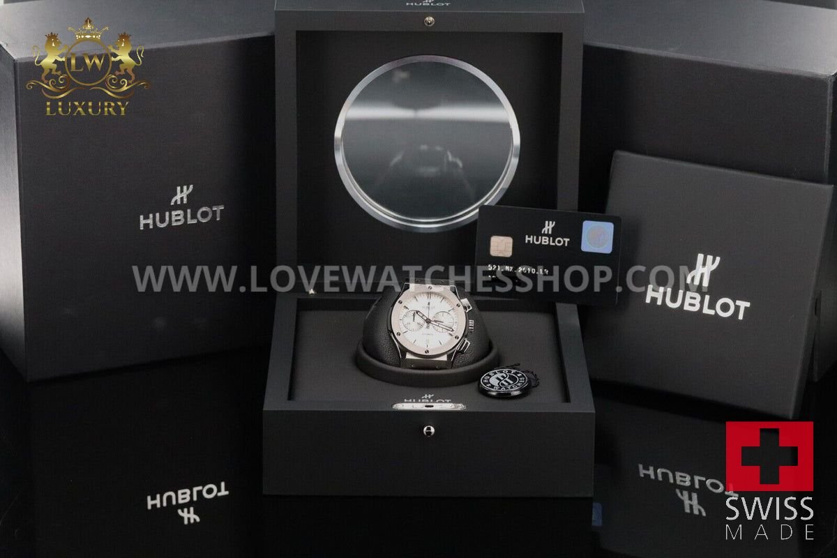 Hublot Classic Fusion Chrono 45mm Titanium Opaline Silver Dial - 521.NX.2610.LR