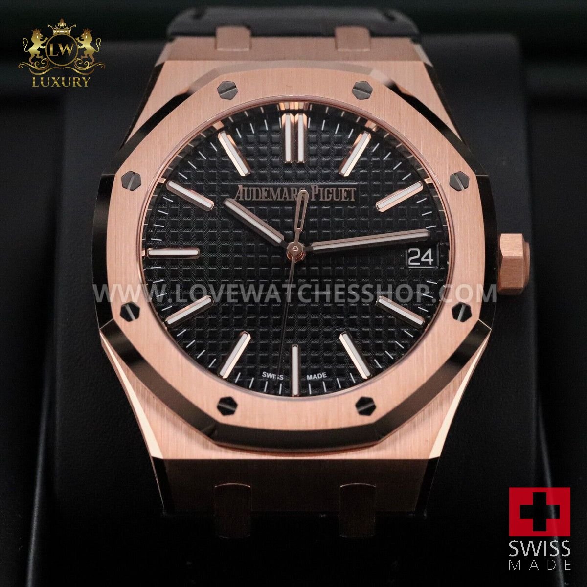 Audemars Piguet Royal Oak 41mm Rose Steel Black Dial 15510OR - Update