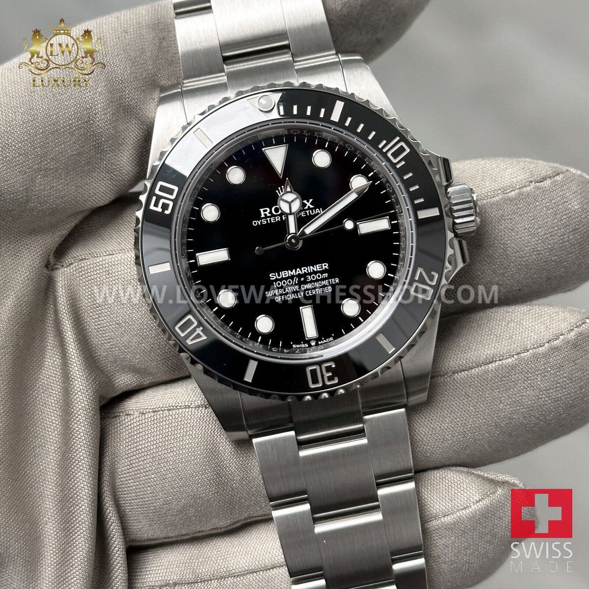 Rolex Submariner No Date 41mm Oyster Steel Bracelet Black 124060