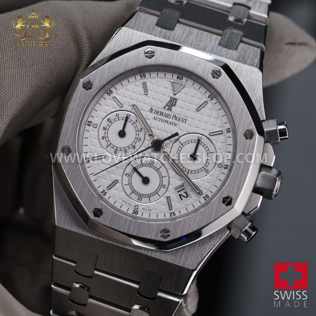 Audemars Piguet Royal Oak Chrono 39mm Whit White Dial 26300ST.OO.1110ST.05