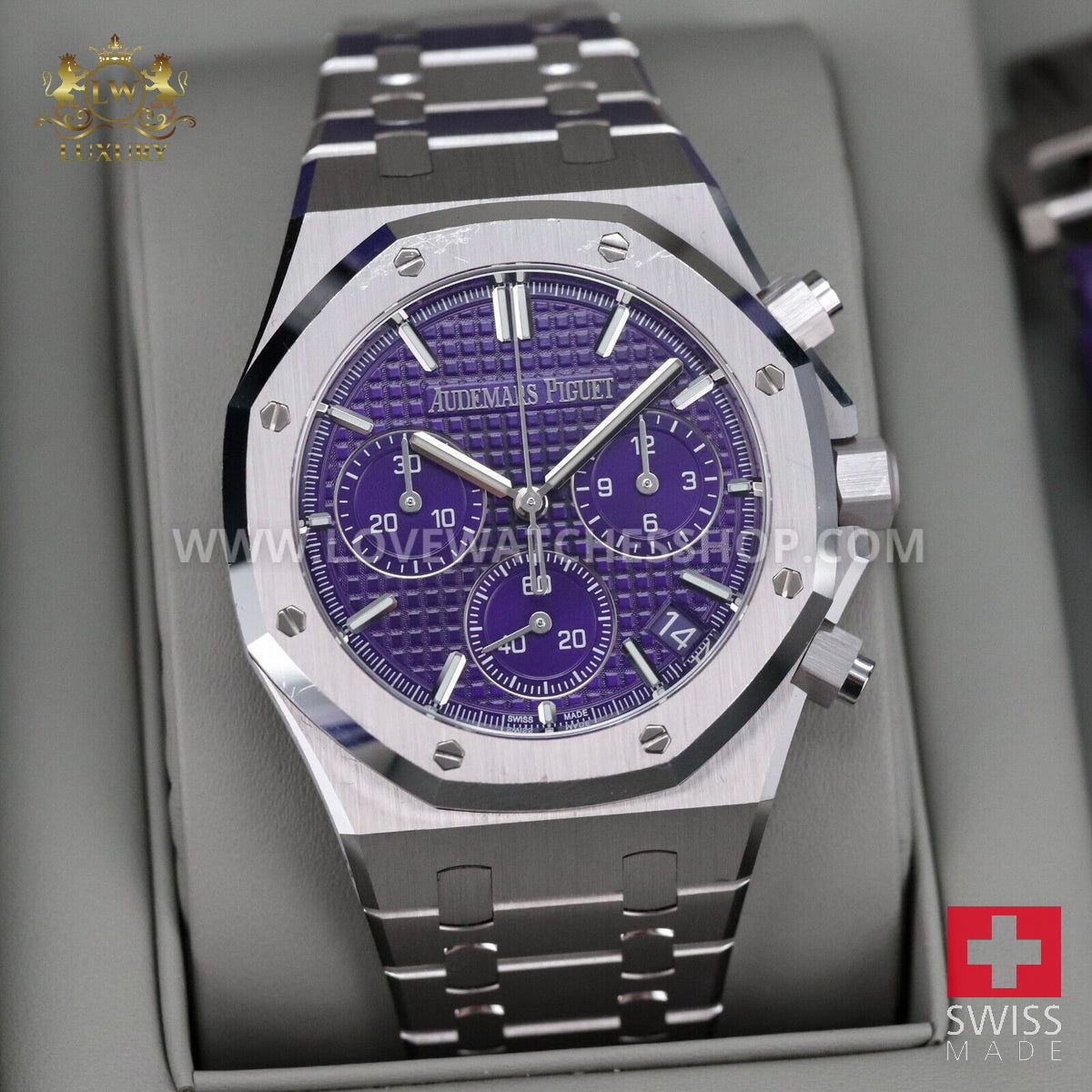 Audemars Piguet Royal Oak 41mm White Steel Purple Limited 26240BC