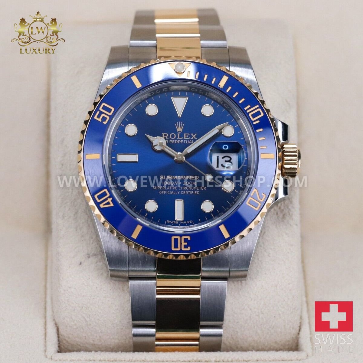 Rolex Submariner Date 41mm"Bluesy" 116613LB Two Tone Steel Blue Oyster Steel