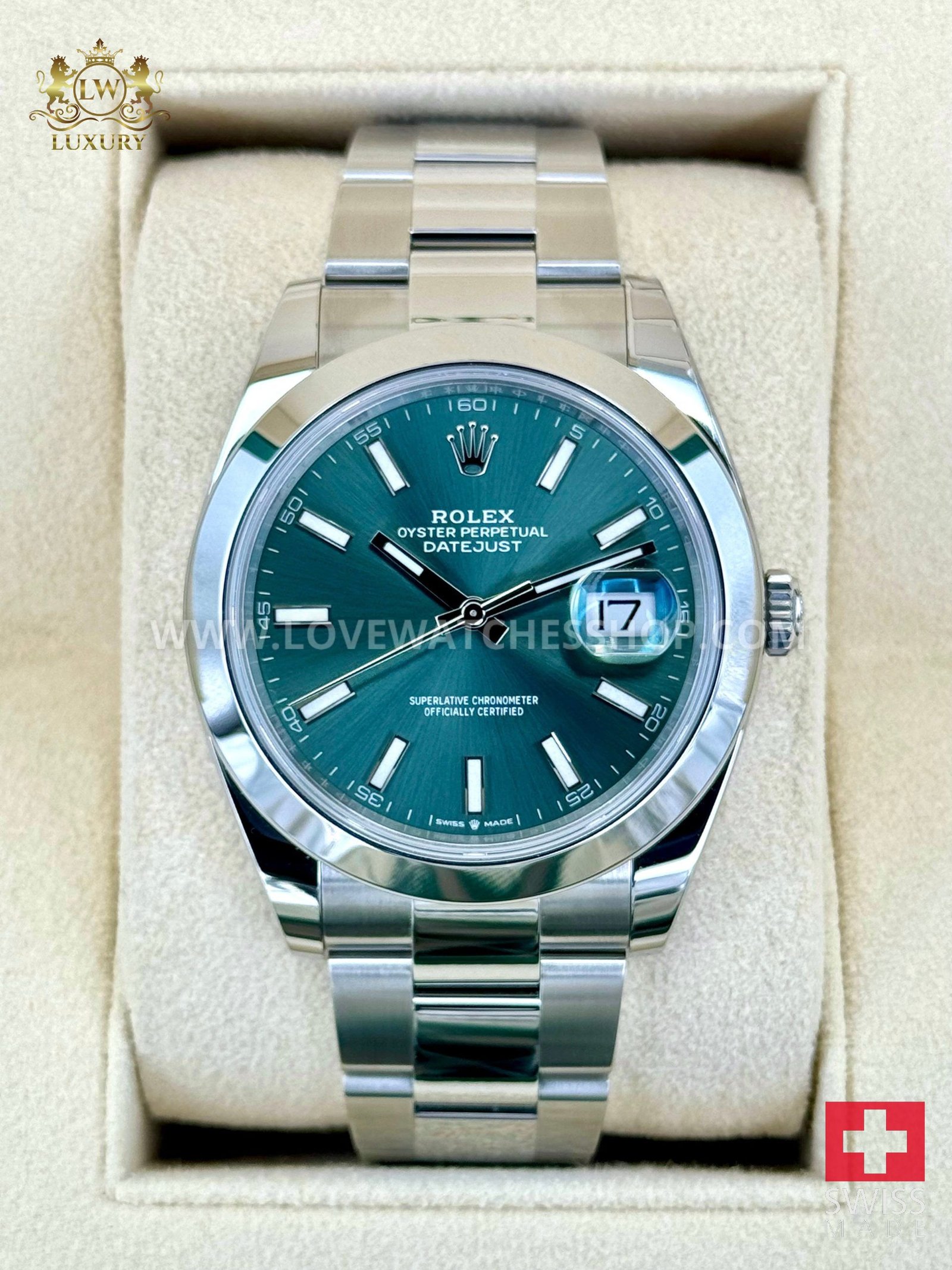 Rolex Datejust 41mm 126300 Oyster Green Dial