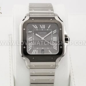 Cartier Santos De Cartier WSSA0037 silver and black dial