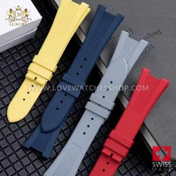 Fkm Rubber Watch Strap for P atek P hilippe Nautilus Watch Band 25mm 5711 5712 5726 5980