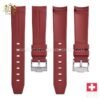 High Quality Soft Rubber Strap Suitable for Omega Moonwatch Curved Silicone Strap 20mm 22MM