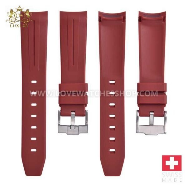 High Quality Soft Rubber Strap Suitable for Omega Moonwatch Curved Silicone Strap 20mm 22MM