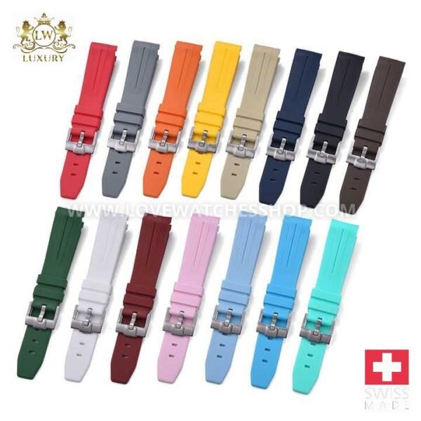 High Quality Soft Rubber Strap Suitable for Omega Moonwatch Curved Silicone Strap 20mm 22MM