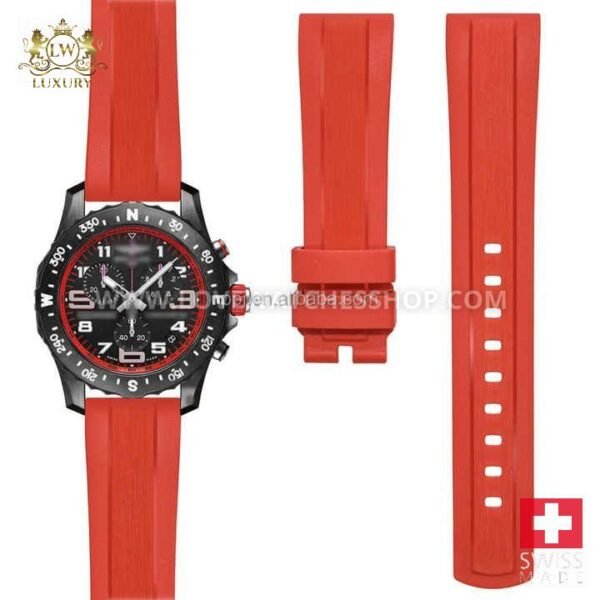 For Breitling Replace Fluoro Rubber Watch Strap 20mm 22mm Black Bird Yellow Wolf Super Ocean Aviation Timing Silicone Watch Band