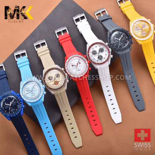 High Quality Soft Rubber Strap Suitable for Omega Moonwatch Curved Silicone Strap 20mm 22MM