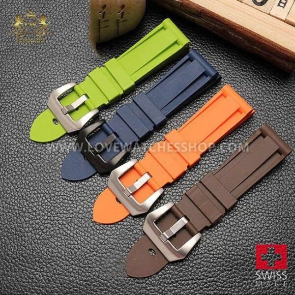 Sport Silicone TPU Watch Straps 20mm 22mm 24mm 26mm Premium Quality Rubber Watch Bands for Panera Mechanical Watch