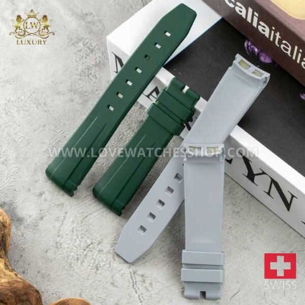 Curved End  FKM Rubber Watch Strap for Rolex GMT Submariner Wristband 20mm Watch Band