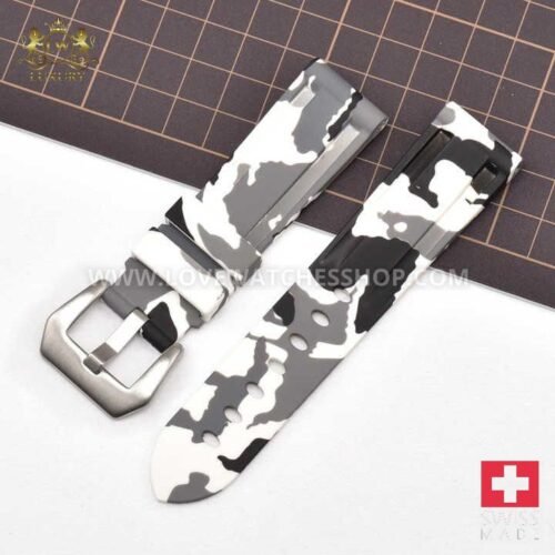 Wholesale 20mm 22mm 24mm 26mm Camo Rubber Camouflage Silicone Watch Bands Strap for Panerai 111 386 441 Mechanical Watch