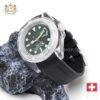 OEM FKM Rubber Watch Strap Bracelet 20mm Curved End Watch Bands for Rolex Daytona Water Ghost GMT Submariner Watch